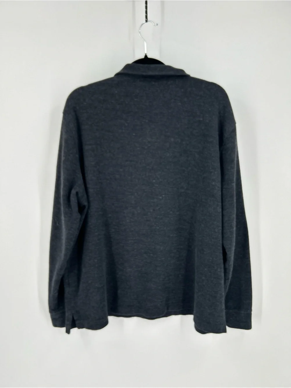 Polo Ralph Lauren Men’s Estate-Rib Quarter-Zip Pullover Charcoal Grey Size XL